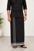 Auraline Black Cotton Dhoti SM02