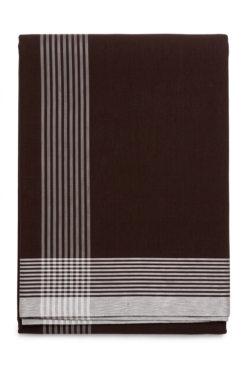 Dark Brown Mundu - White Background